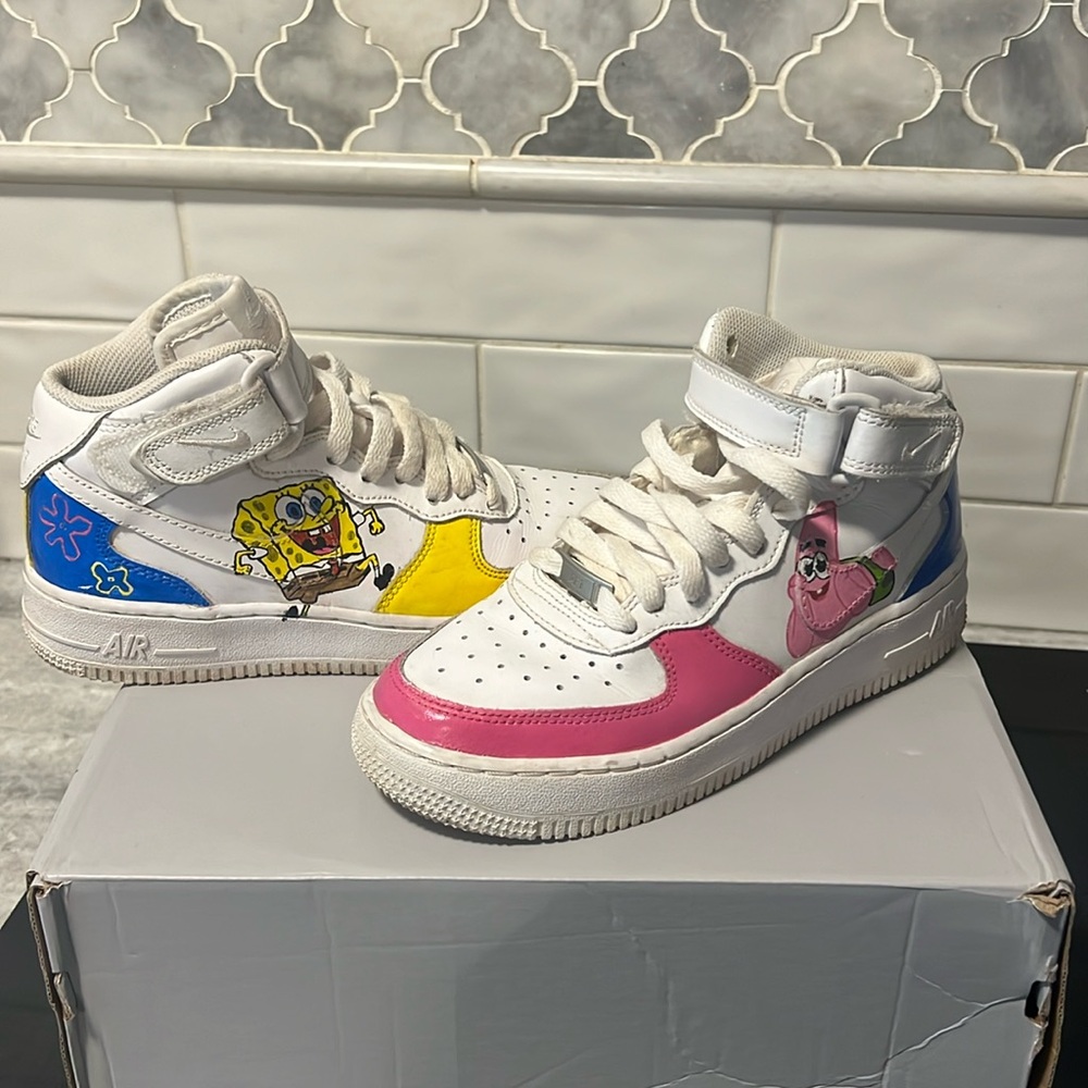 Nike Air force Custom Spongebob sneakers